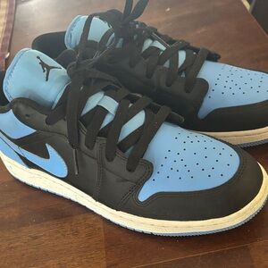 BOYS Black and Blue Air Jordans